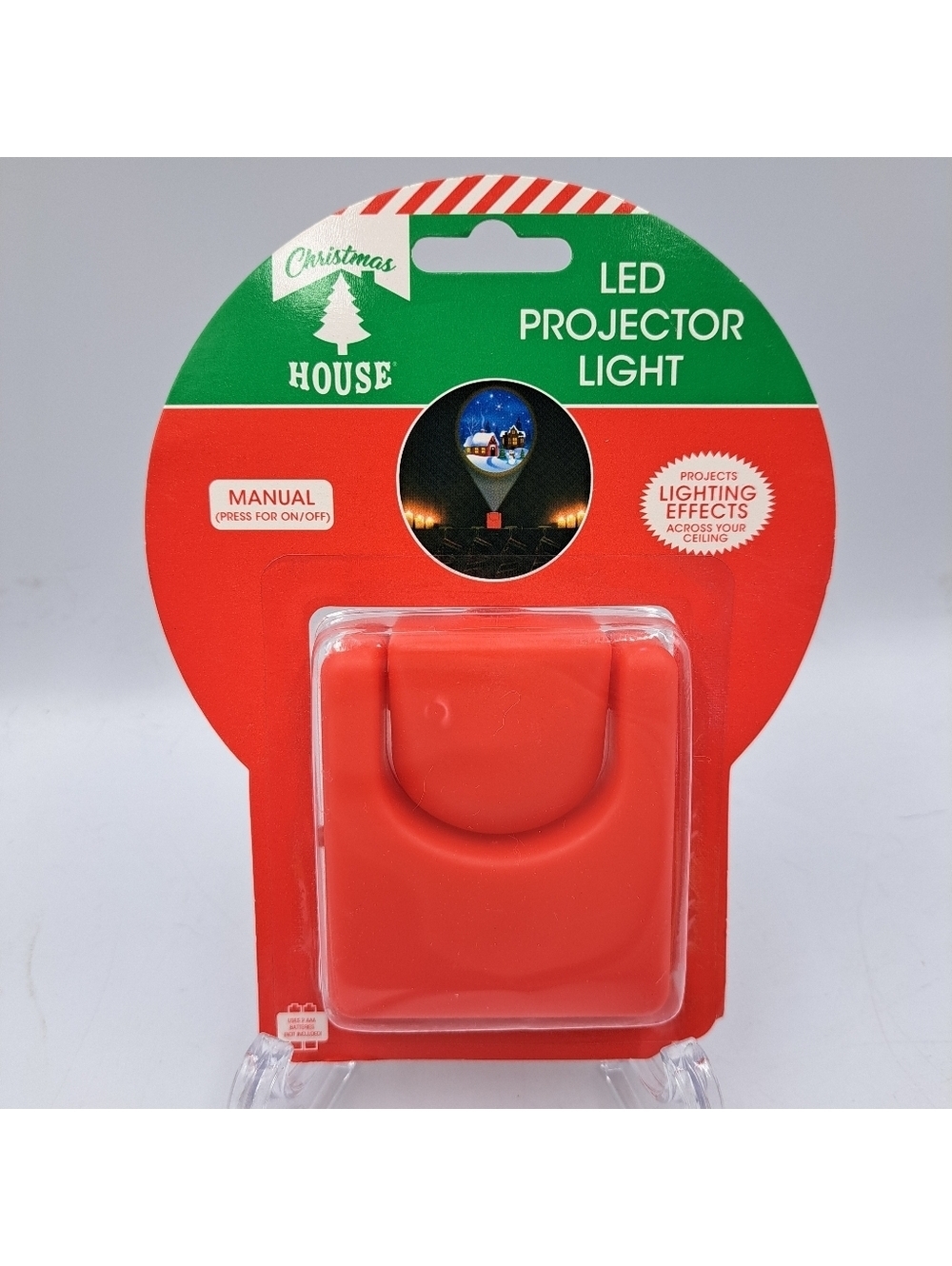 Winter Christmas House LED Holiday Projector Light Stocking Stuffer Snowy Party